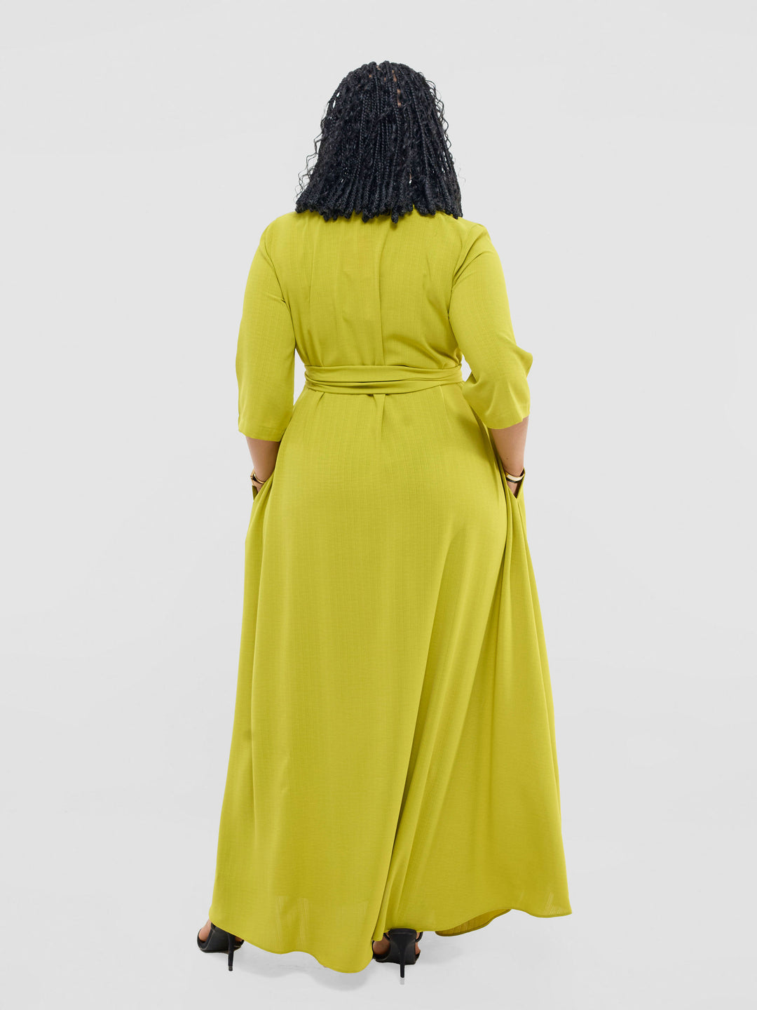 Vivo Yumi Maxi Shirt Dress - Olive