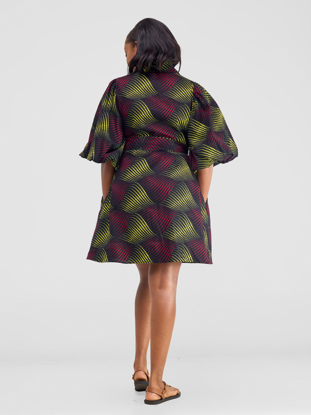 Vivo Kitenge Bubble Sleeve Tent Dress - Shama Print