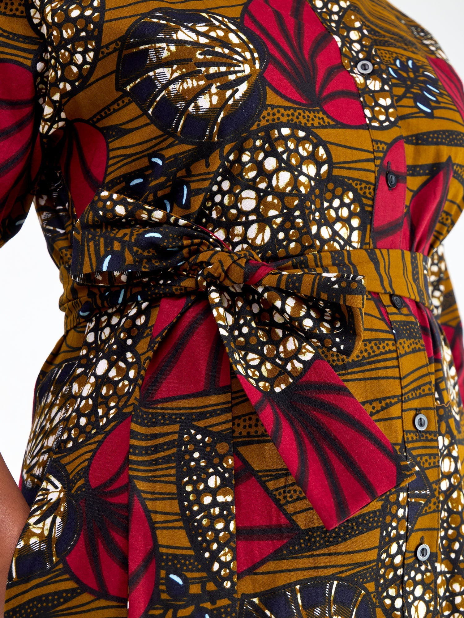 Safari Kitenge 3/4 sleeve Maxi Dress - Sipo Print