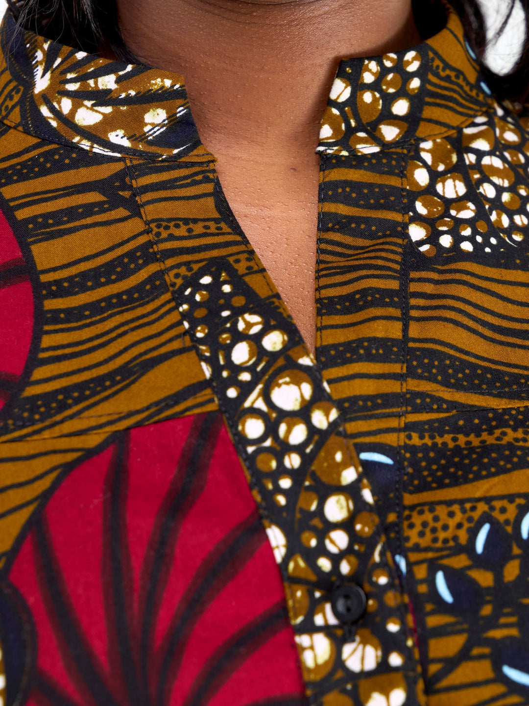 Safari Kitenge 3/4 sleeve Maxi Dress - Sipo Print