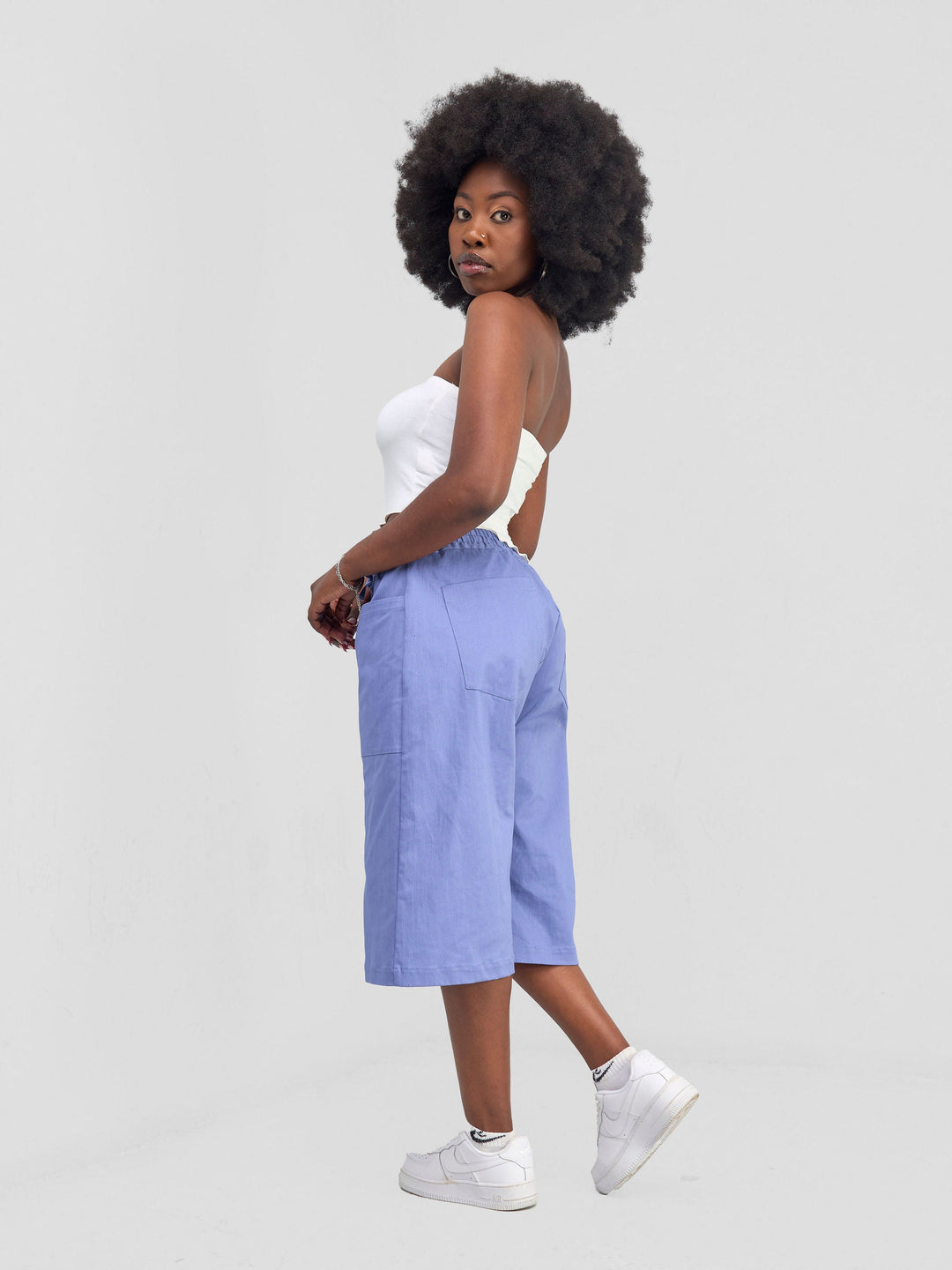 Zoya Banda Unisex Jorts - Blue