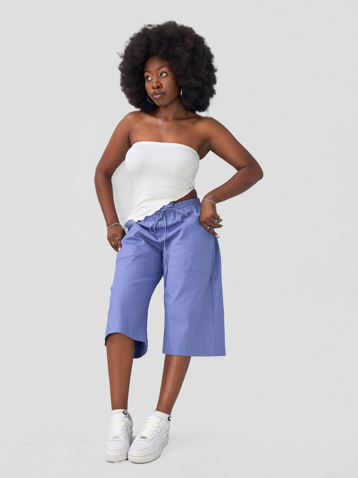 Zoya Banda Unisex Jorts - Blue