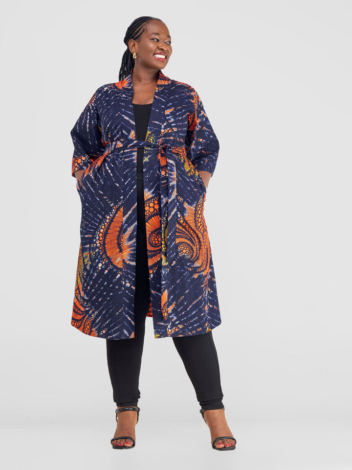 Vivo Kitenge Midi Kimono - Sai Print