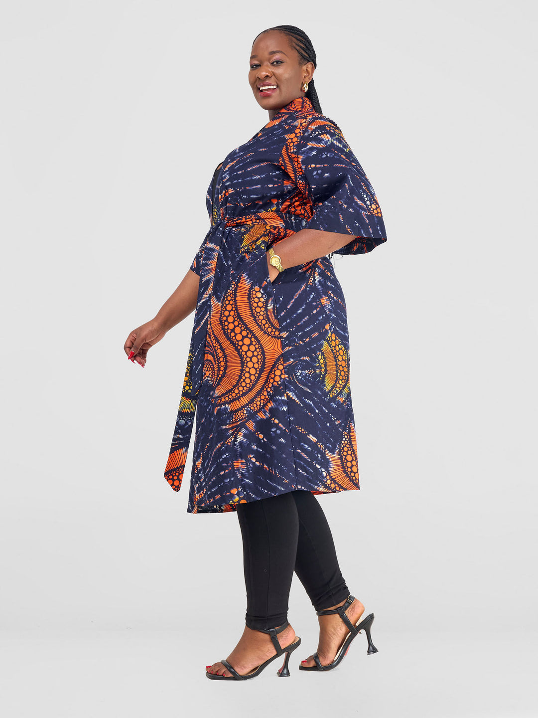 Vivo Kitenge Midi Kimono - Sai Print