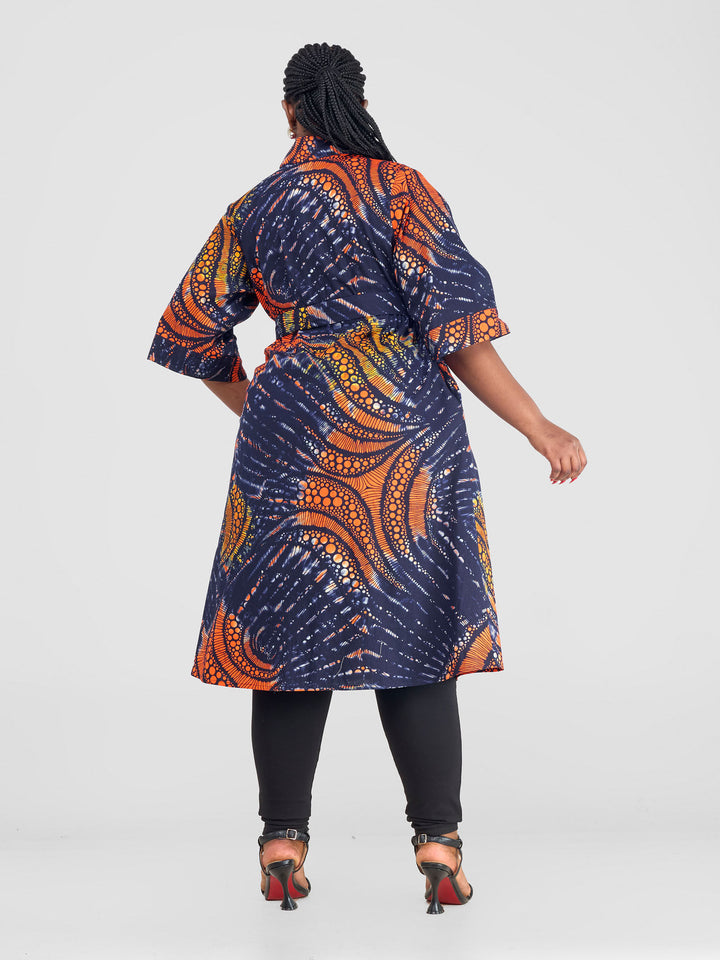 Vivo Kitenge Midi Kimono - Sai Print