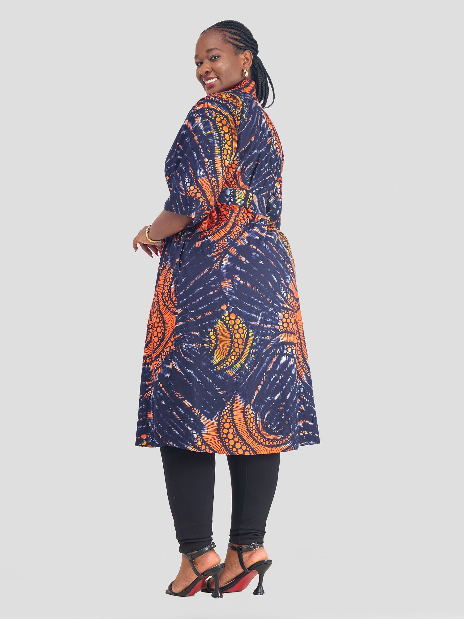 Vivo Kitenge Midi Kimono - Sai Print