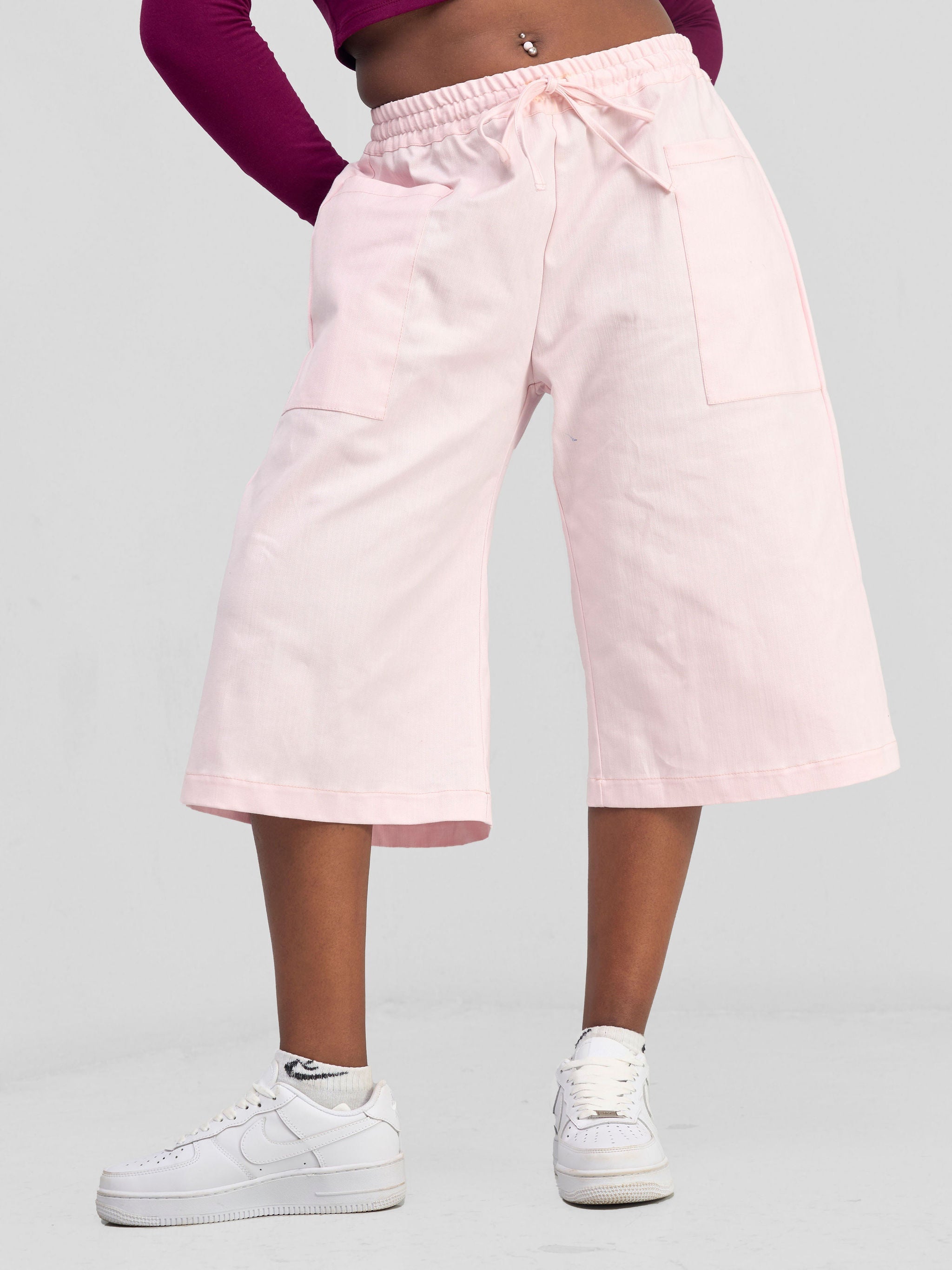 Zoya Banda Unisex Jorts - Pink – Vivo Woman US
