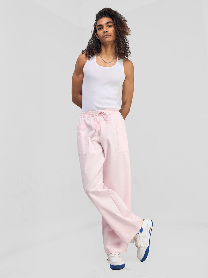 Zoya Banda Men's Wide Pants - Pink