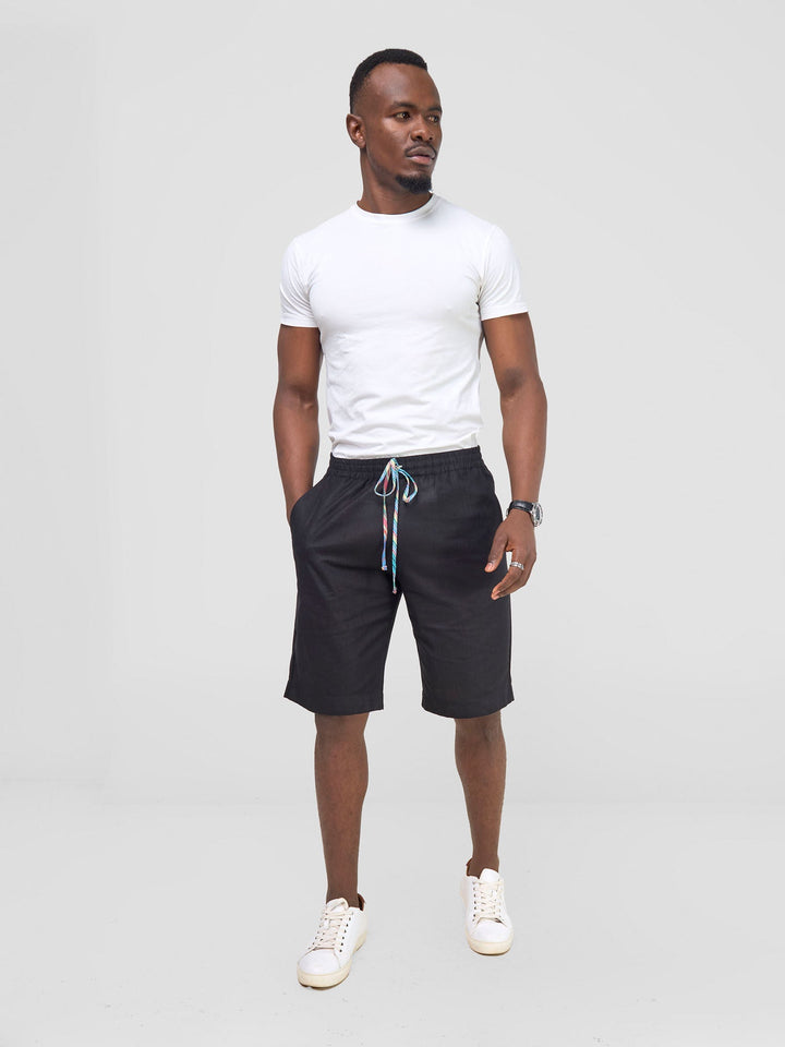 Safari Savannah Men's Drawstring Shorts (Tall) - Black