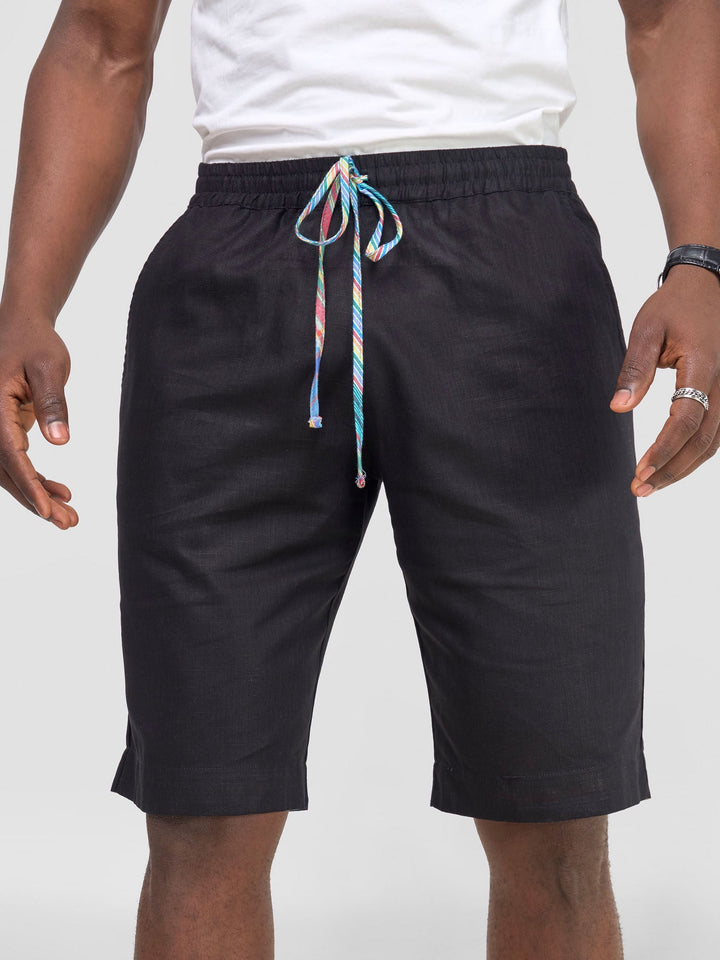 Safari Savannah Men's Drawstring Shorts (Tall) - Black