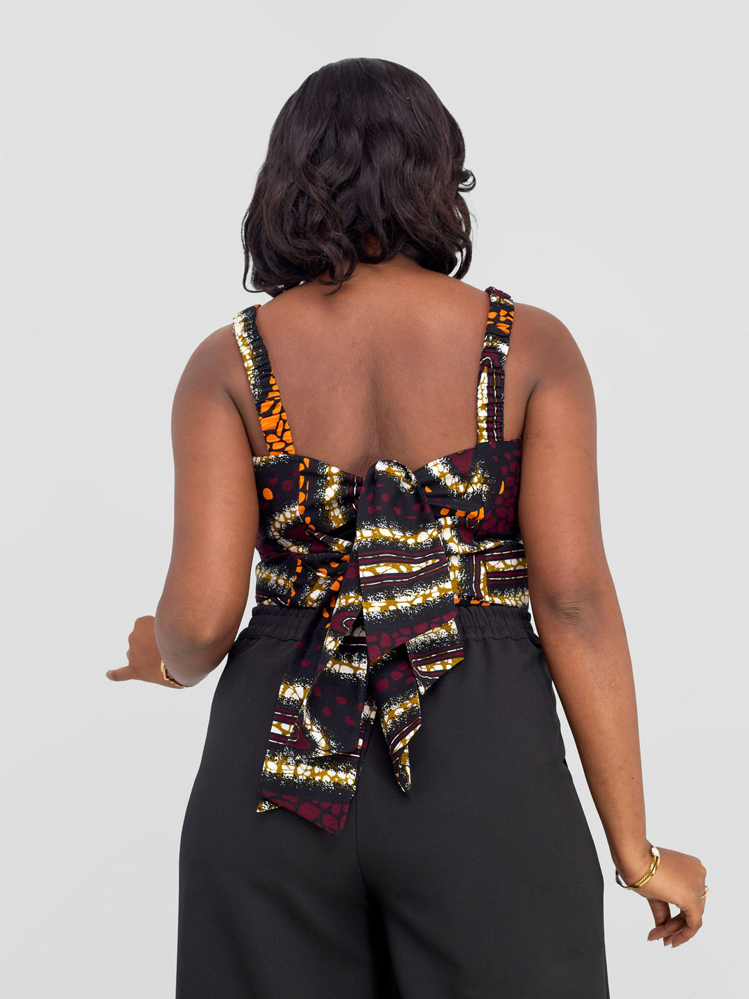 Vivo Kitenge Strappy Tie Back Top  - Neba