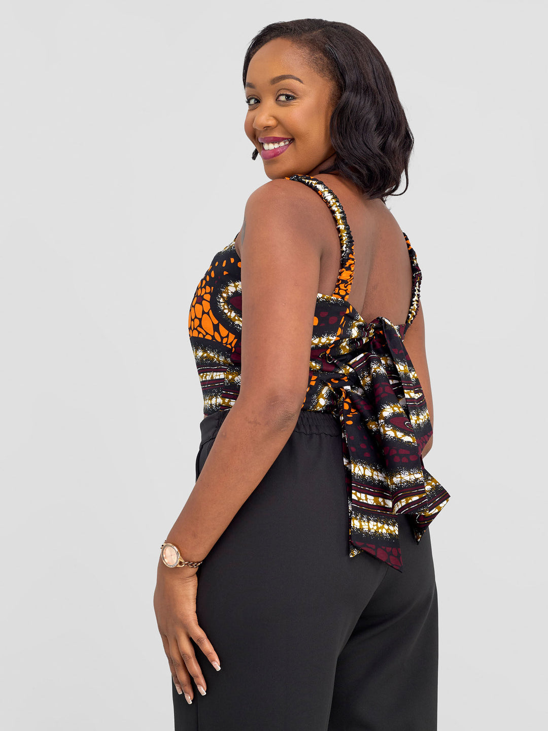 Vivo Kitenge Strappy Tie Back Top  - Neba