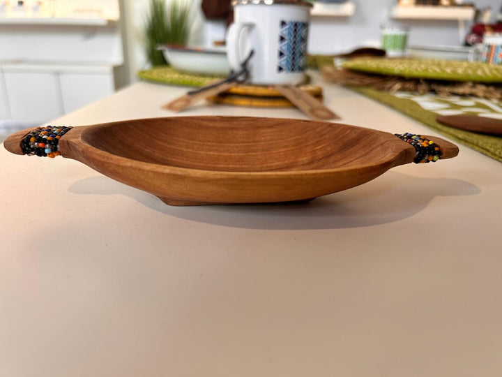 Anjiru Wooden Oval Shaped Spice Bowl