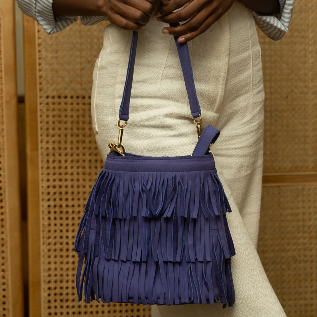 Ikwetta Fringe Bucket Bag