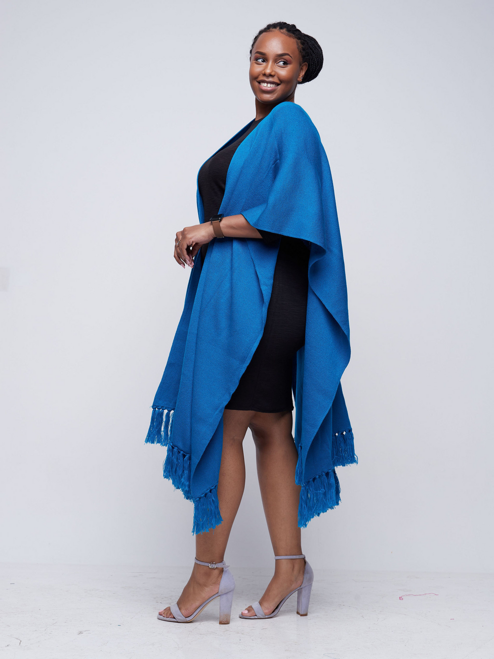 Vivo Essentials Double Layered Shawl - Blue