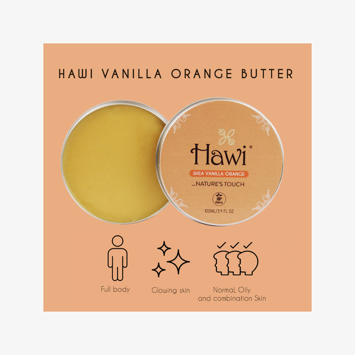 Hawi Shea Vanilla Orange Moisturizer,100ML/3.4 FL OZ