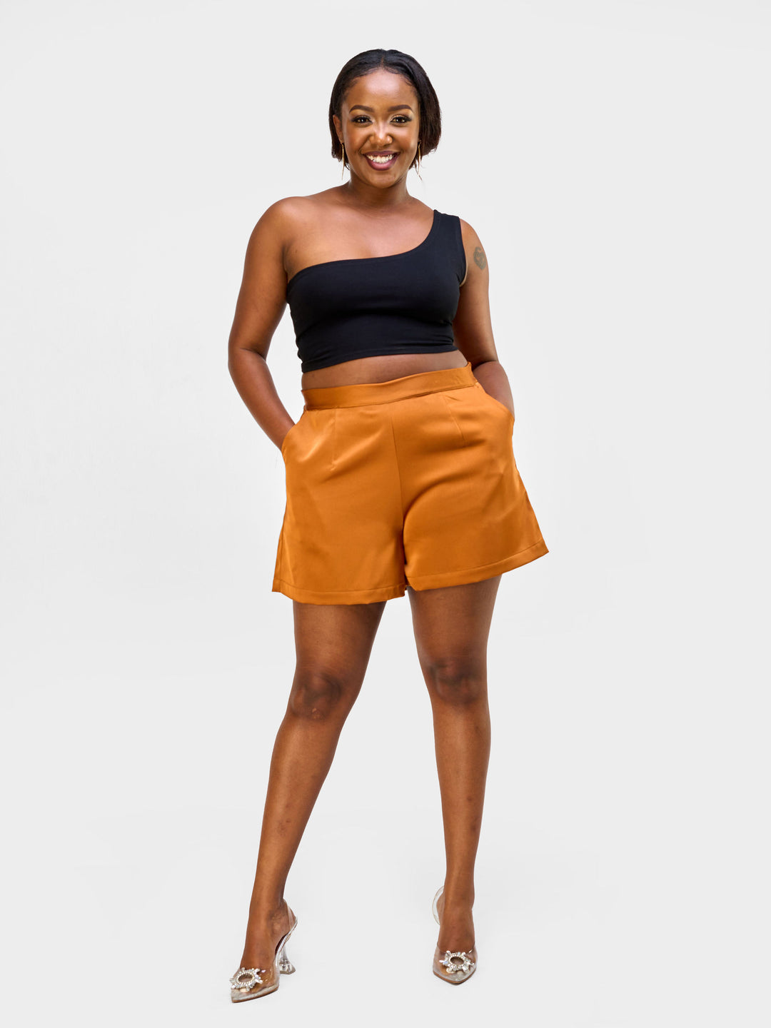 Vivo Nimali Satin Shorts - Rust