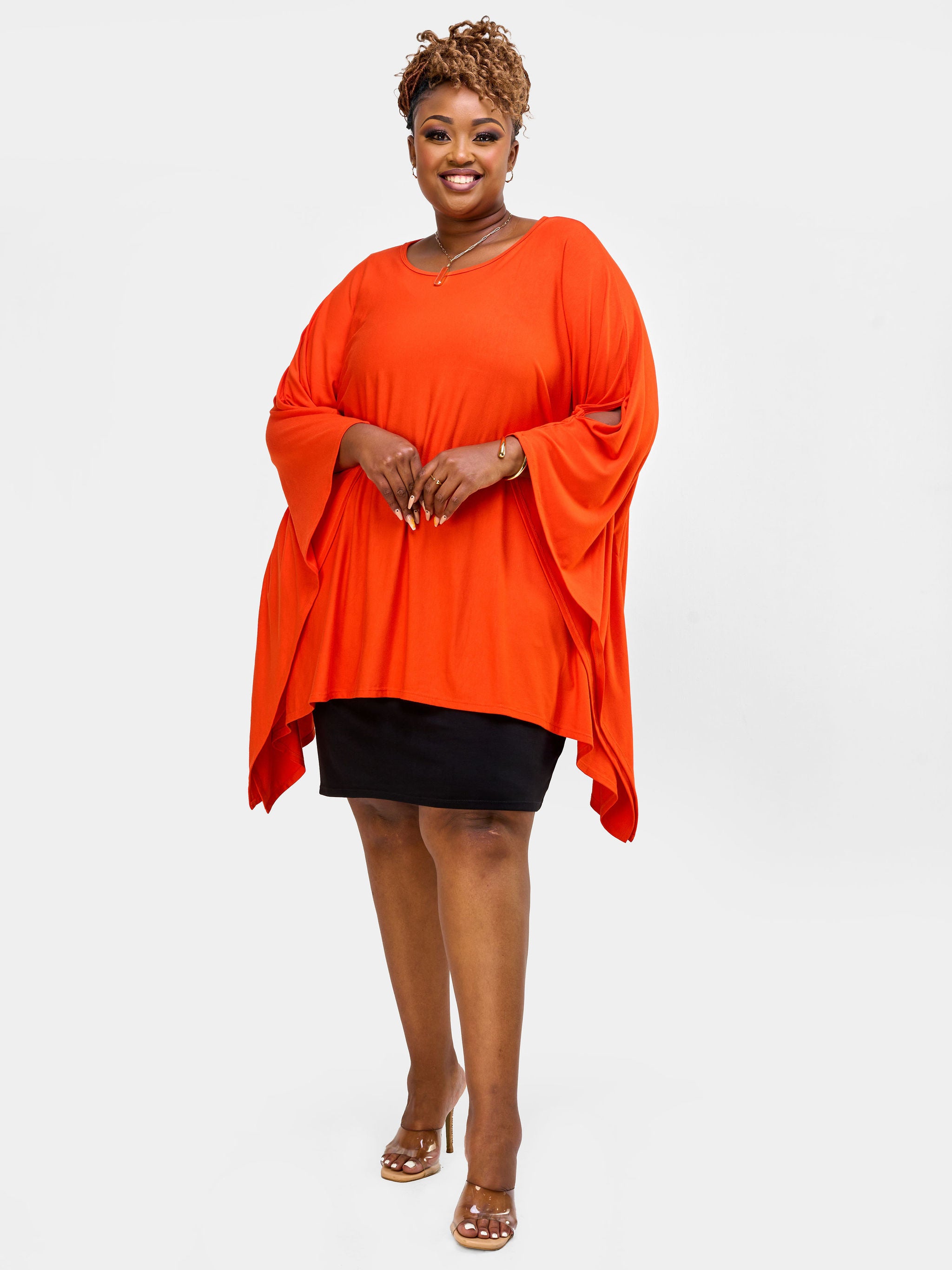 Vivo Essentials Wide Loose Top - Orange