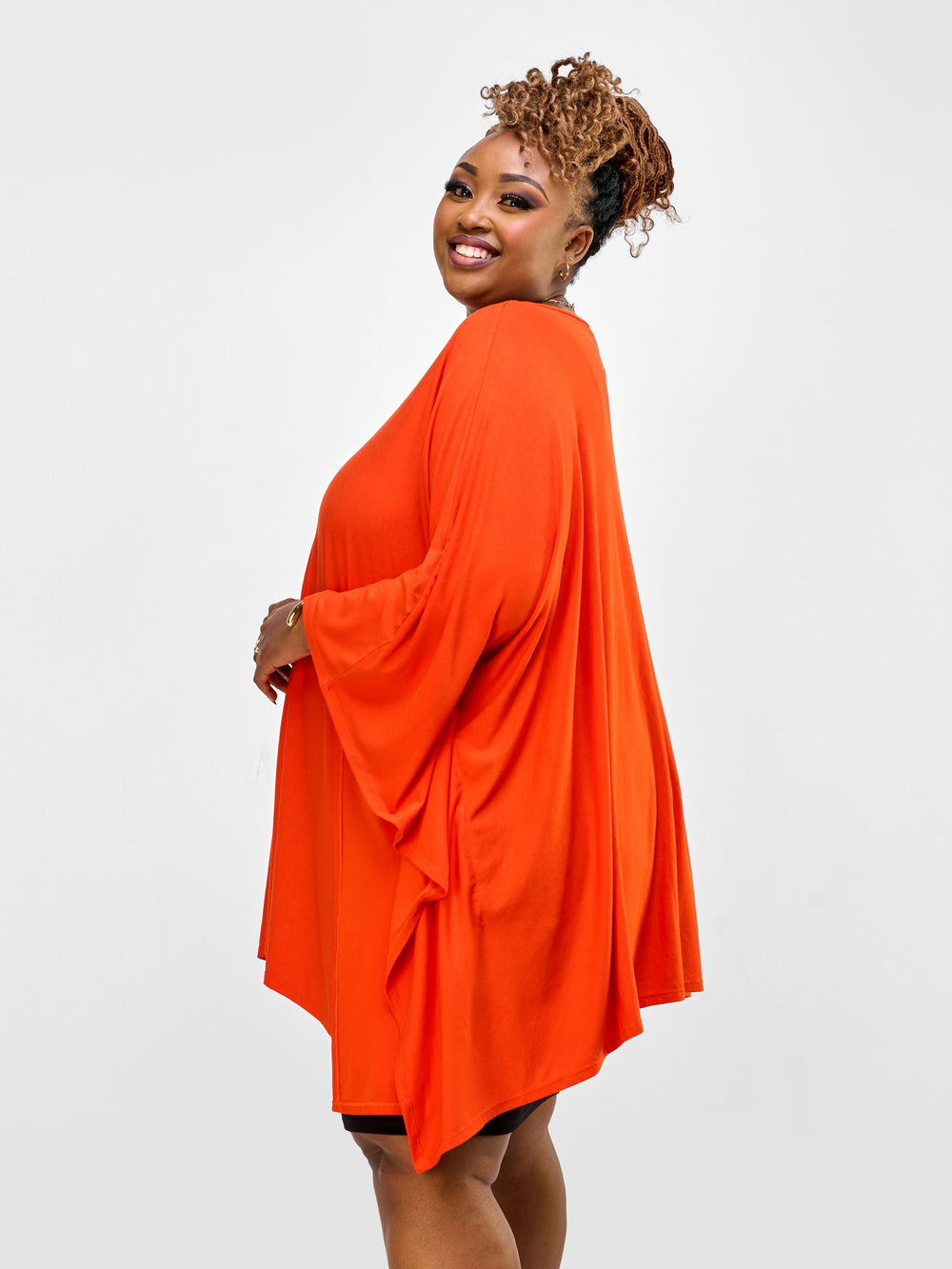 Vivo Essentials Wide Loose Top - Orange