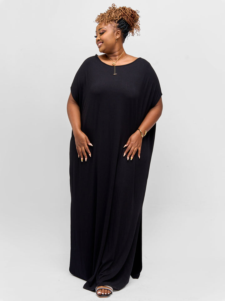 Vivo Essentials Dolman Maxi Dress - Black