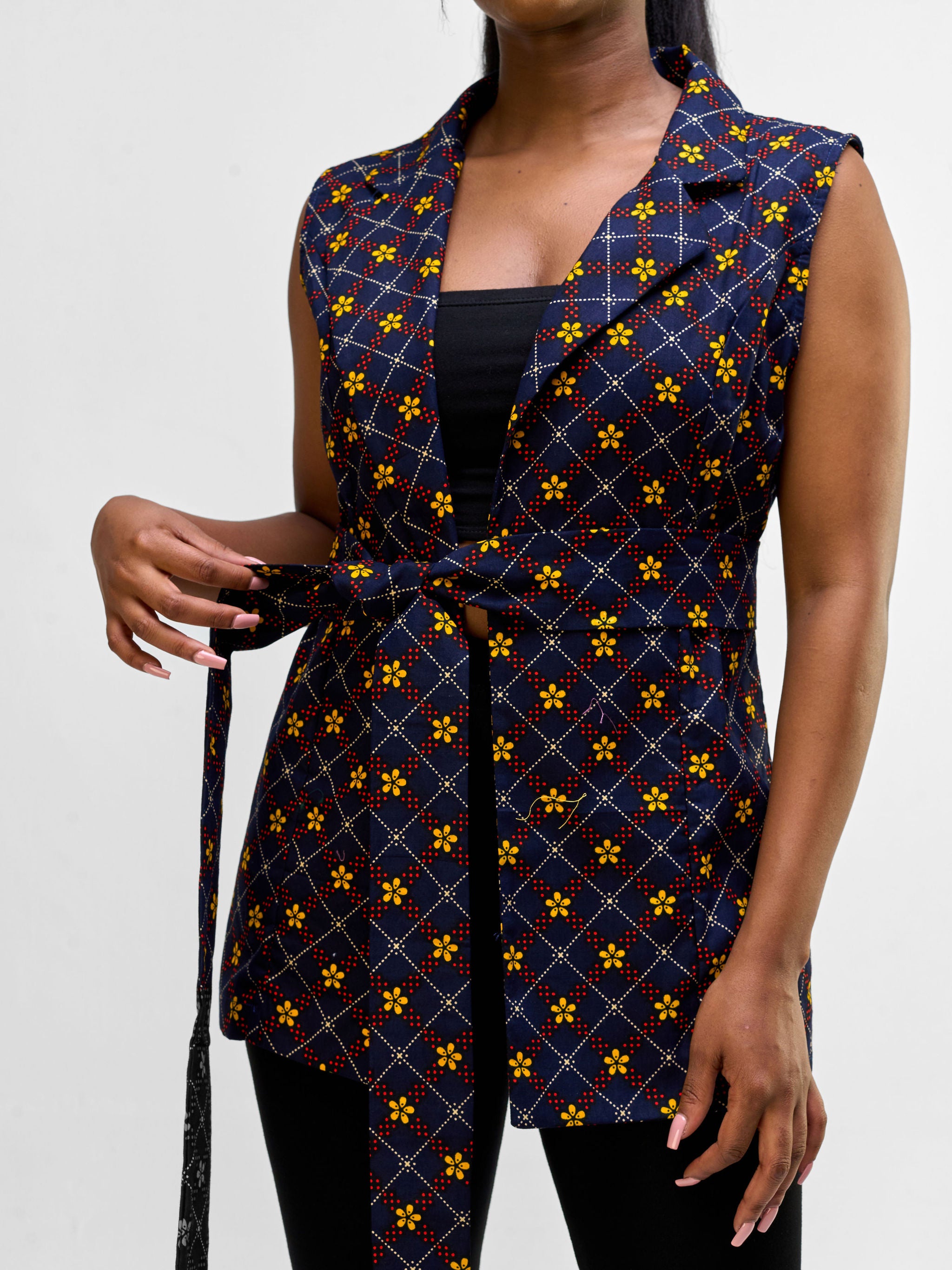 Vivo Safari Sleeveless Blazer - Asmara