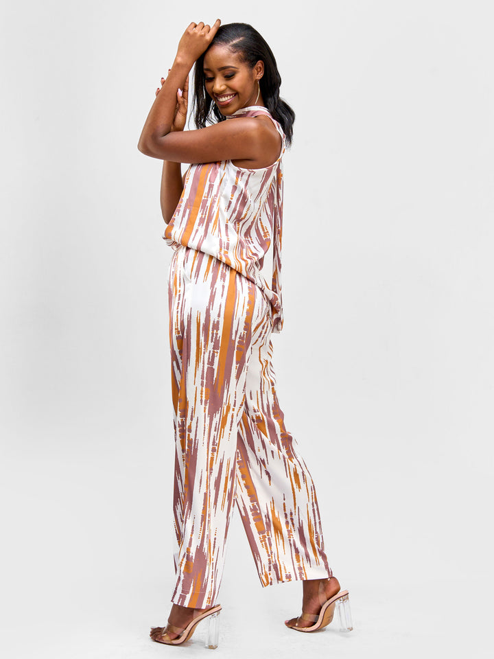 Vivo Nimali Satin Wide-Leg Pants - Cheche