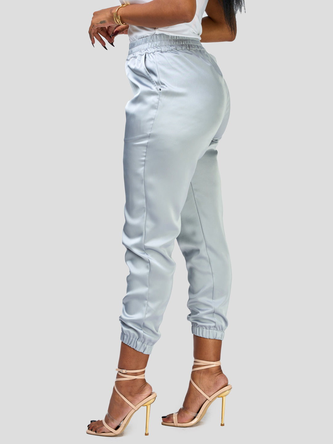 Vivo Nimali Satin Joggers - Grey