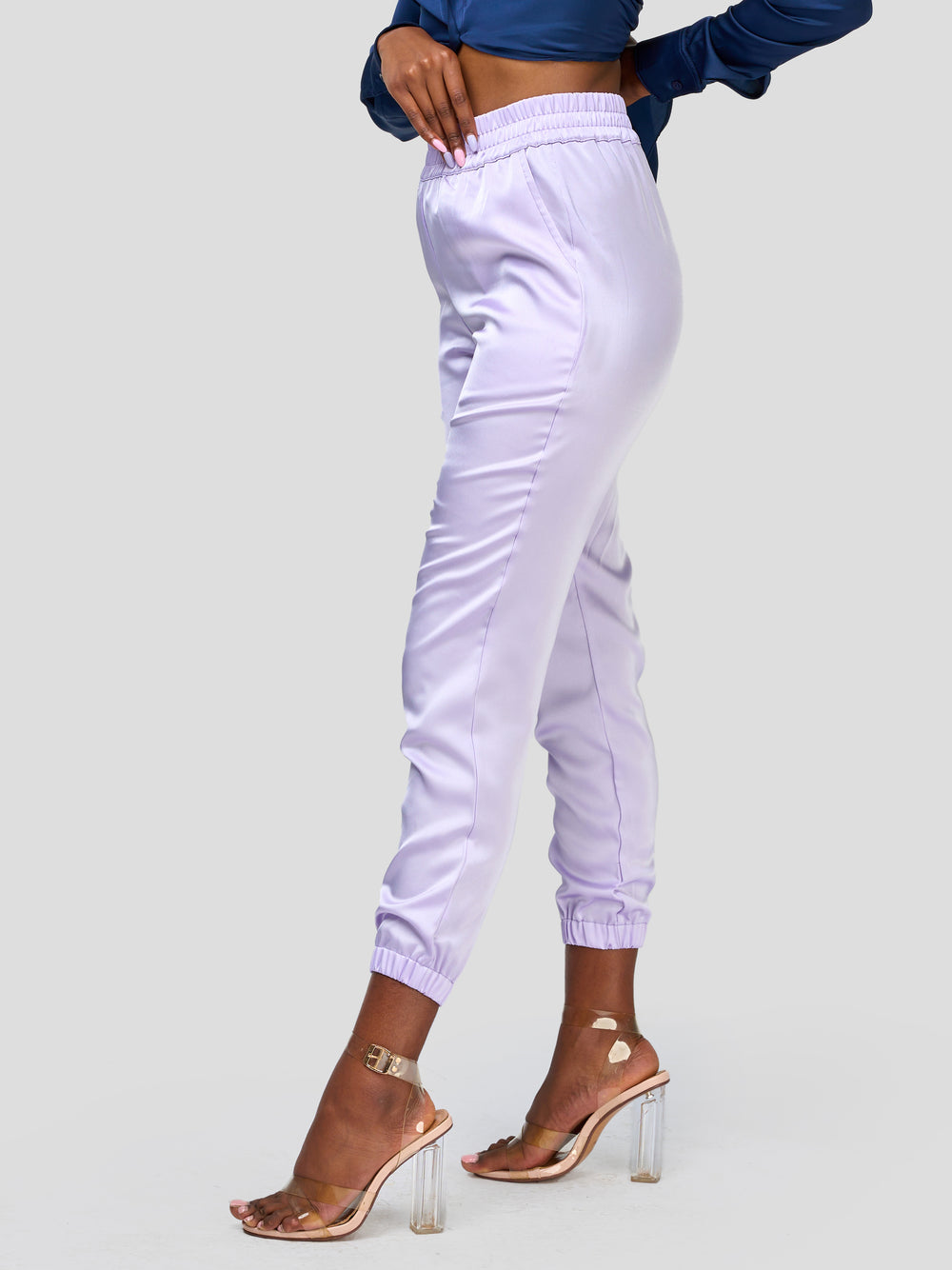 Vivo Nimali Satin Joggers - Lilac