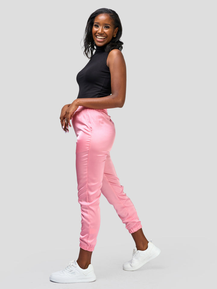 Vivo Nimali Satin Joggers - Pink