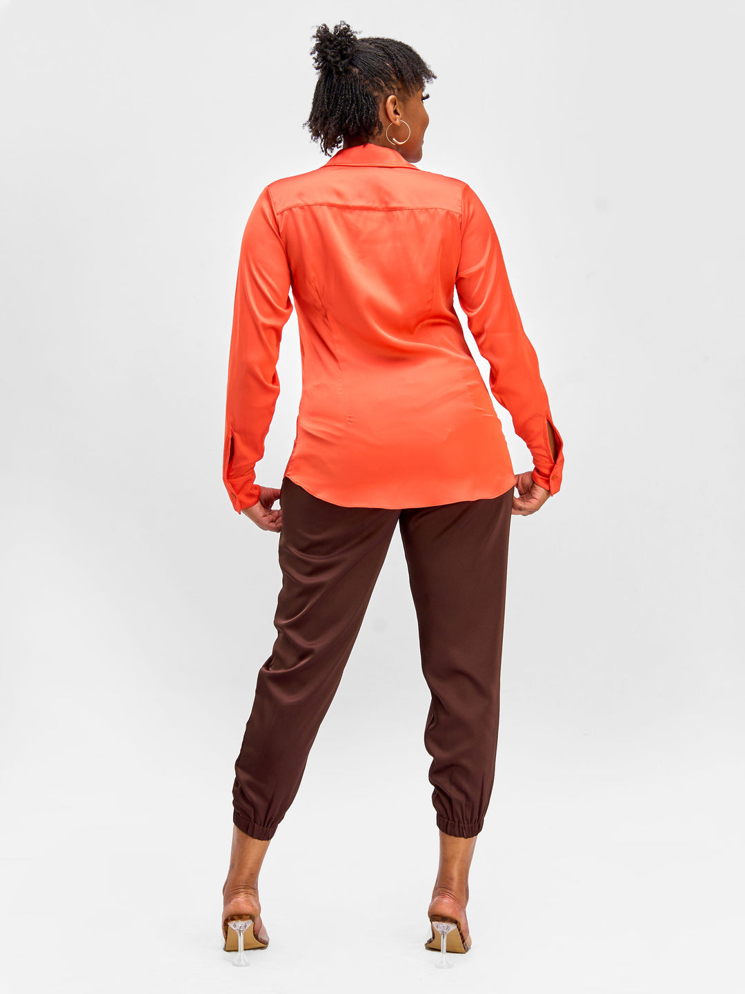 Vivo Nimali Satin Blouse - Orange