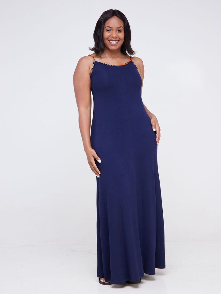 Vivo Essentials Strap Maxi Dress - Navy Blue