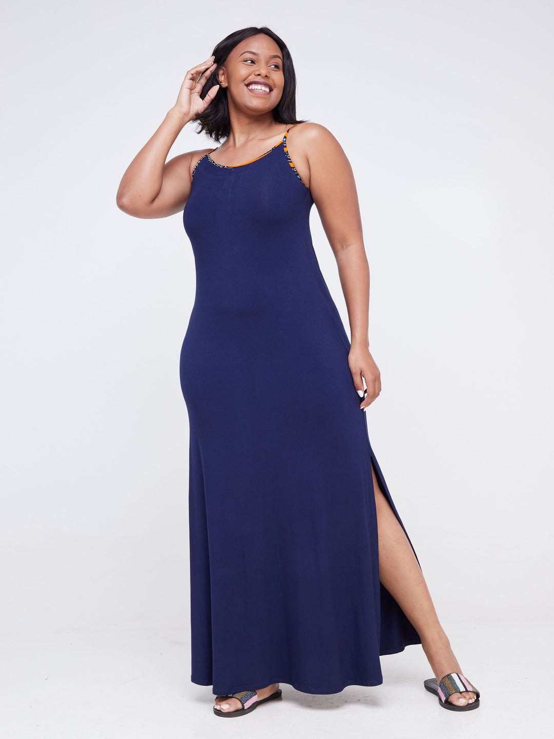 Vivo Essentials Strap Maxi Dress - Navy Blue