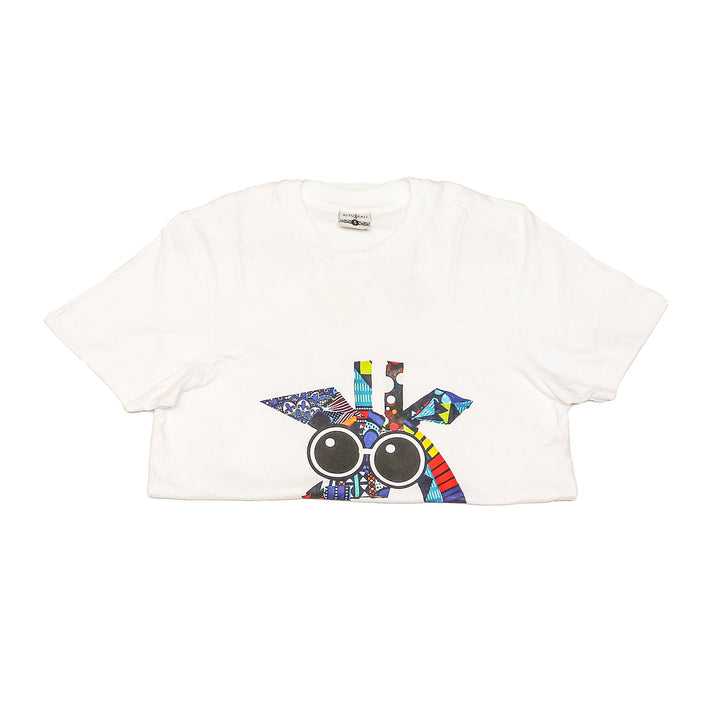 Kitu Kali Graphic Ts: White with Twiga