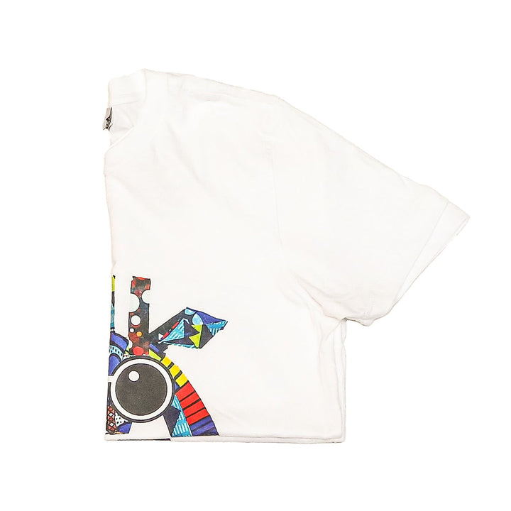 Kitu Kali Graphic Ts: White with Twiga