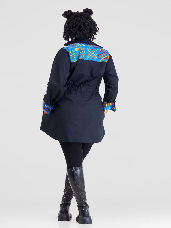 Safari Lira Drawstring Jacket - Black