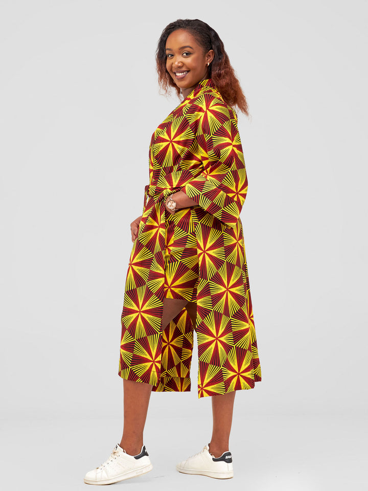 Vivo High Slit Midi Kimono - Juja Print