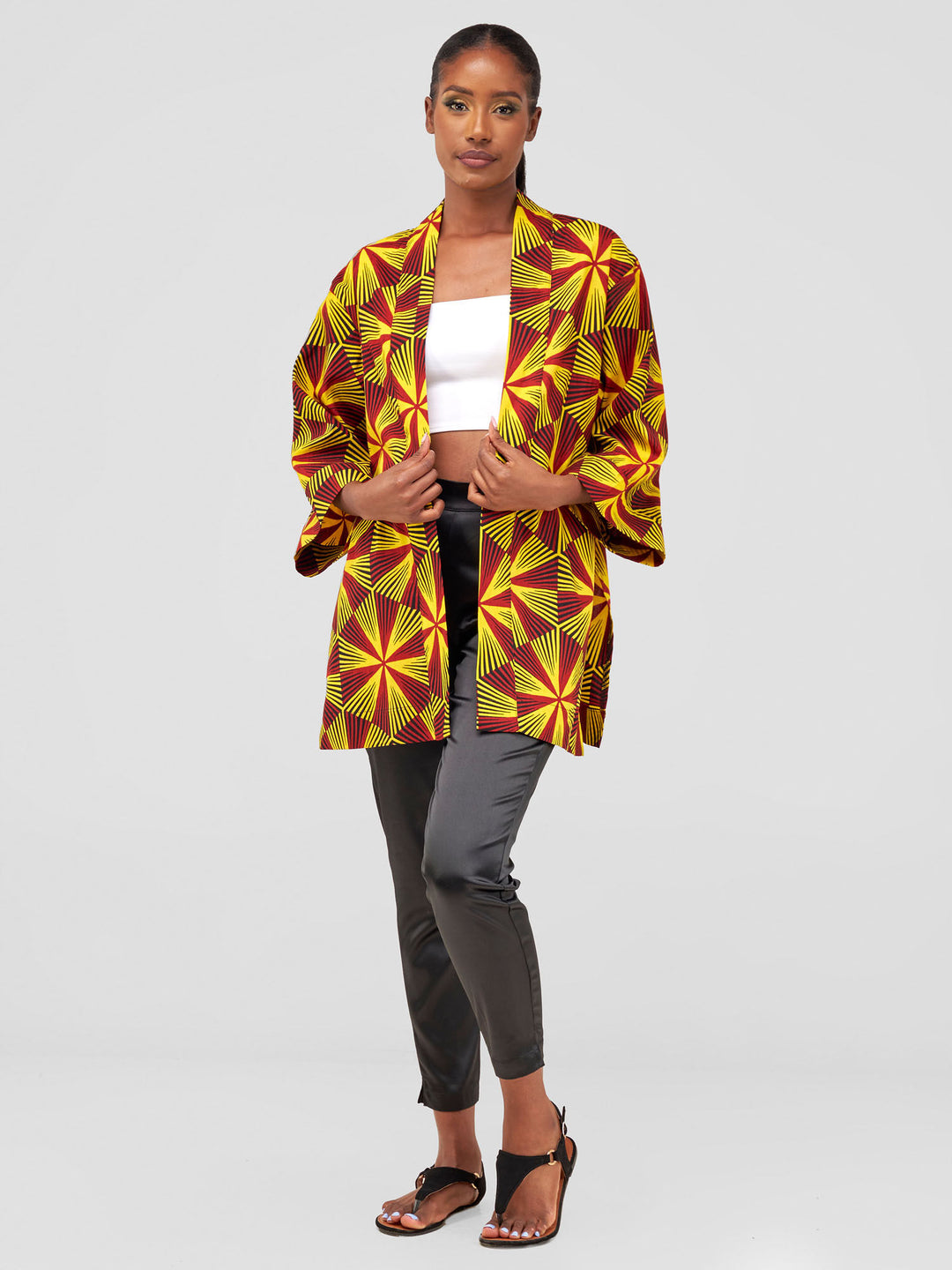 Vivo Hip Length Kimono - Juja Print