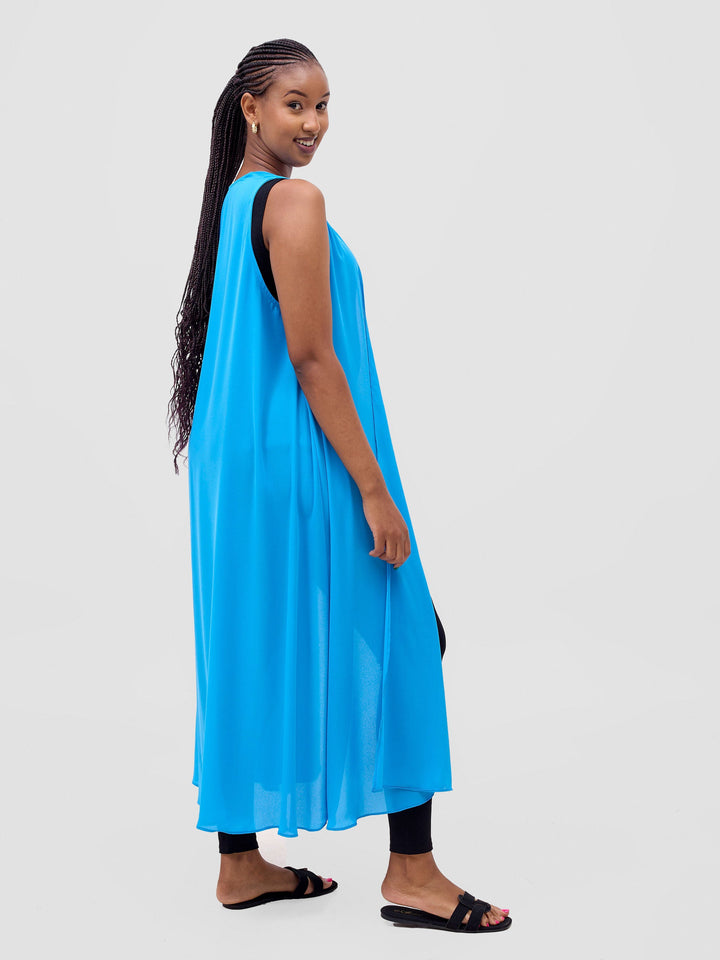 Vivo Basic Sleeveless Tent Kimono - Baby Blue