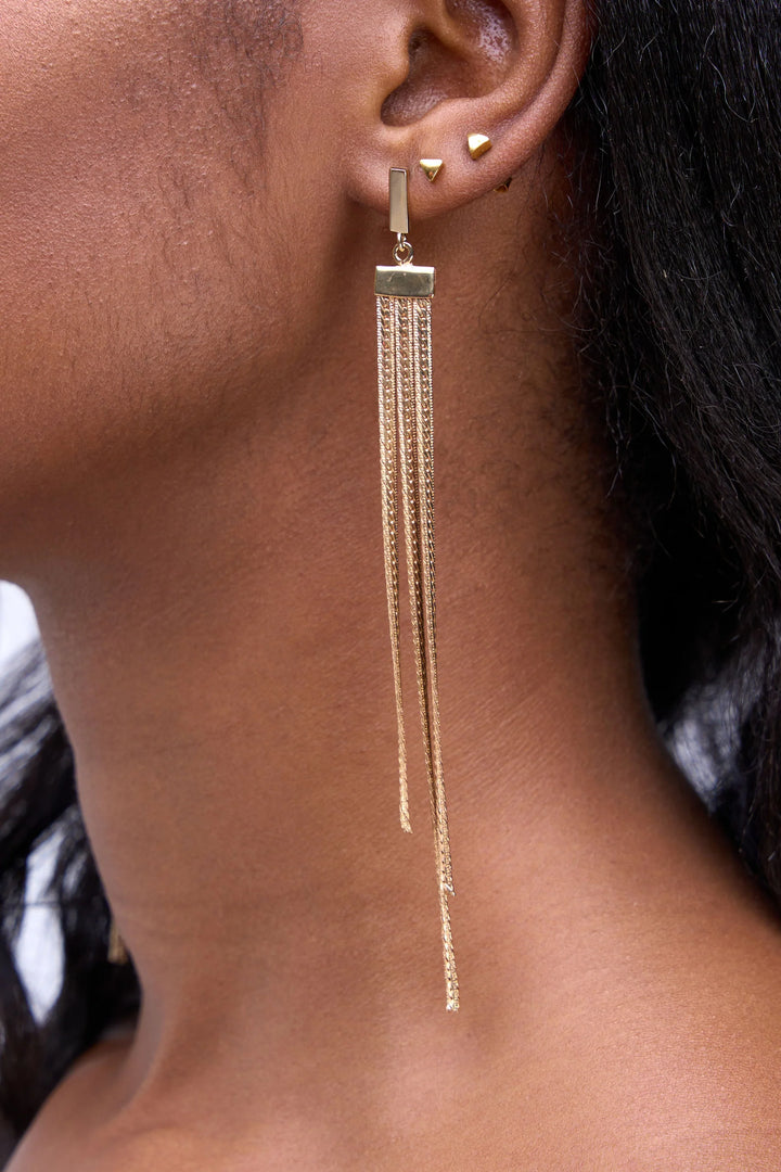 SOKO Safu Herringbone Drop Earrings