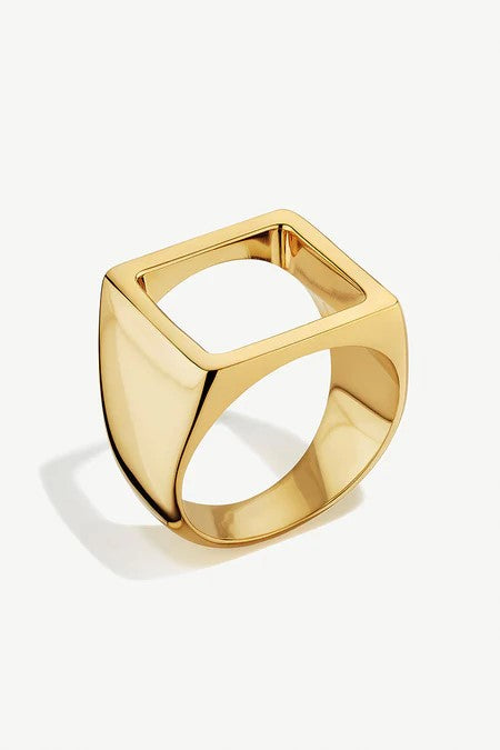 Soko Open Square Statement Ring