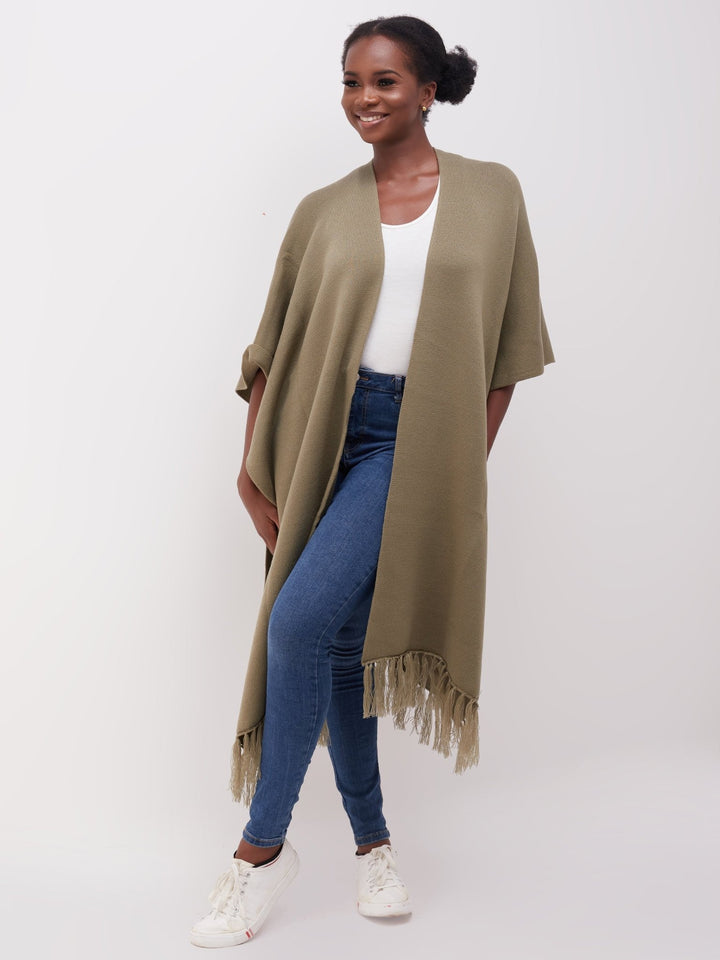 Vivo Essentials Double Layered Shawl - Hunters Green