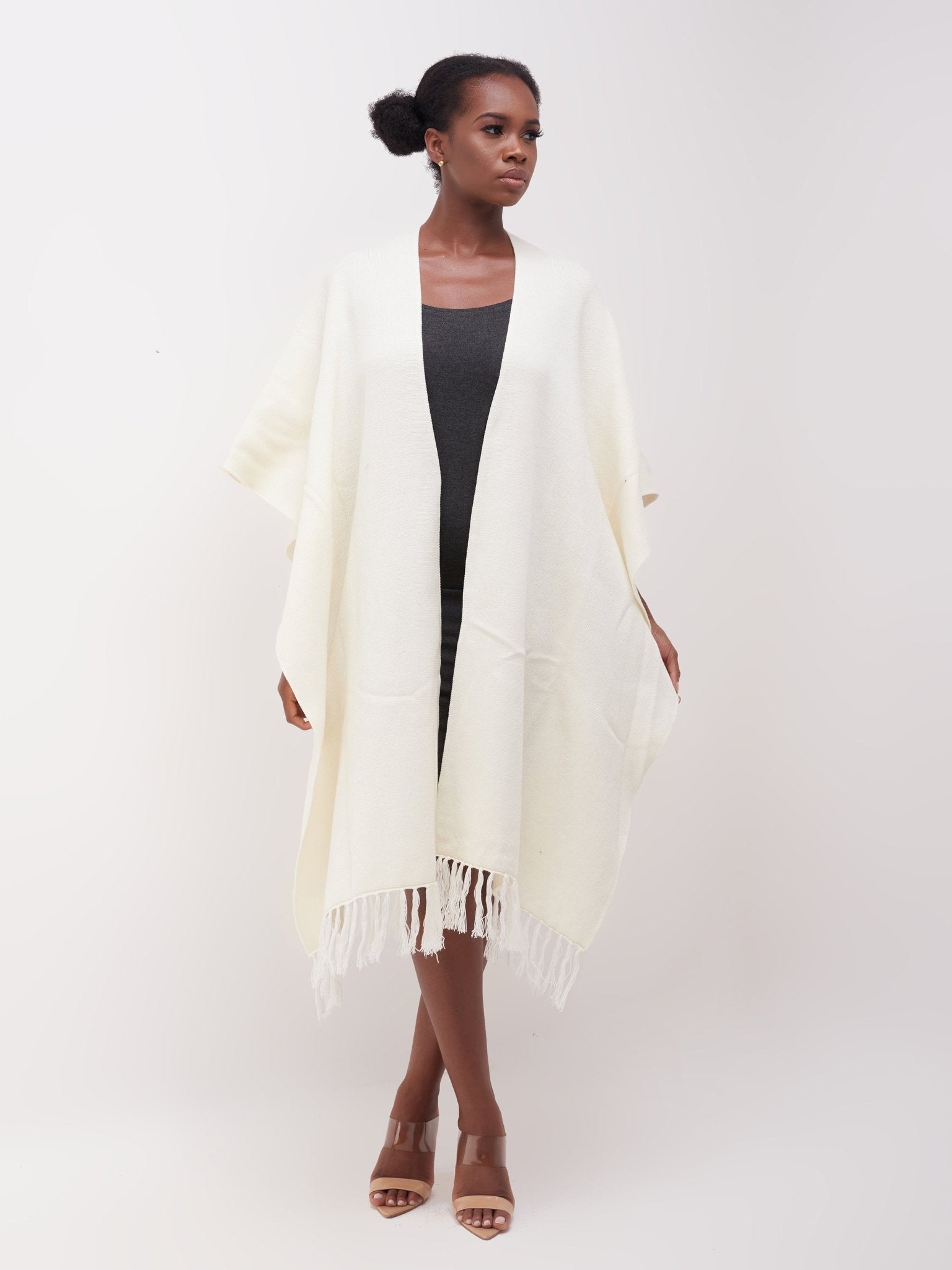 Vivo Essentials Double Layered Shawl - Off White